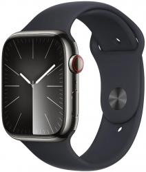 Apple Watch Series 9 GPS + Cellular 45mm Graphite Stainless Steel Case with Midnight (MRMV3SA/A)