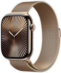 Apple Watch Series 10 GPS + Cellular 46mm Gold Titanium Case with Gold Milanese Loop (MC7T4SA/A)