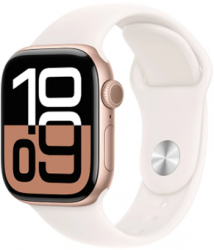 Apple Watch Series 10 GPS + Cellular 46mm Rose Gold Aluminium Case with Light Blush (MWY73SA/A)