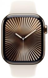 Apple Watch Series 10 GPS + Cellular 42mm Gold Titanium Case with Starlight Sport Band (MX073SA/A)
